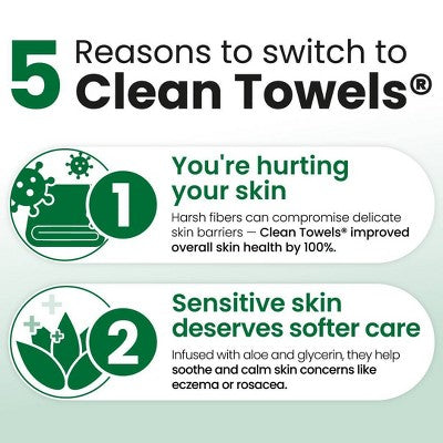 Clean Skin Club Towels for Sensitive Skin - XL - 50ct
