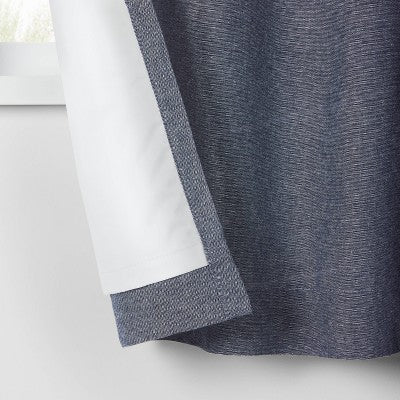63" Blackout Chambray Cotton Kids' Panel Navy - Pillowfort