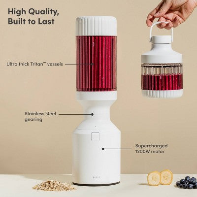 Beast Health Blender Mega 1200 Plus Premium Personal Blender with 1200W Motor Cloud White