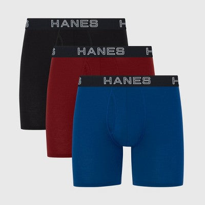Hanes Premium Men's 3pk Boxer Briefs Total Support Pouch - Small