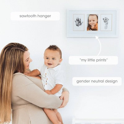 Pearhead 4" x 6" Babyprints Photo Frame and Clean-Touch Ink Pad Kit - White