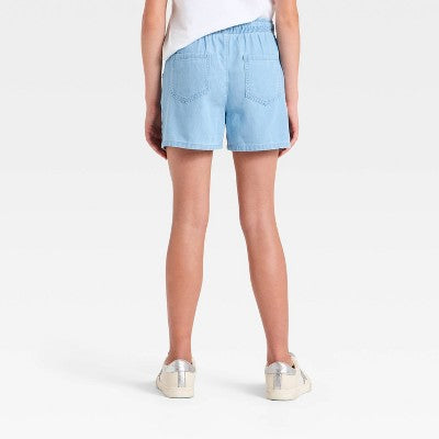 Girls' Pull-On Woven Shorts - Cat & Jack Light Wash XXL