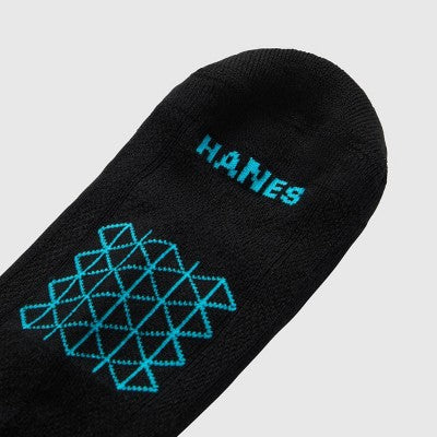 Hanes Men's Absolute Run Crew Socks 3pk - Black 6-12
