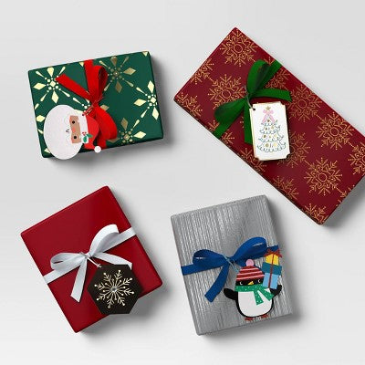 4pk Christmas Velvet Ribbon Red/Green/Blue/White - Wondershop
