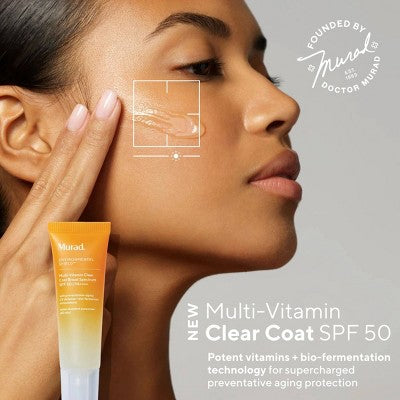 Murad Multi-Vitamin Clear Coat - SPF 50 - 1.7fl oz - Ulta Beauty: Paraben-Free, Sulfate-Free, Alcohol-Free, For Face, Chest, Neck