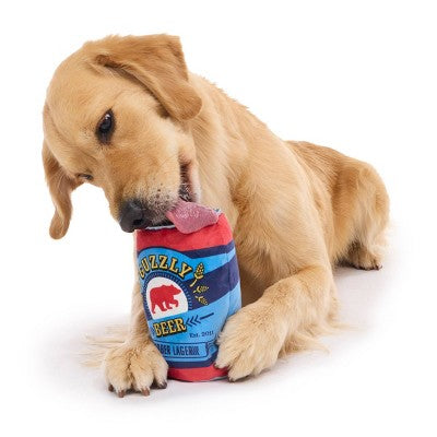 BARK Summer Big Shake Lake Guzzly Beer Dog Plush Toy