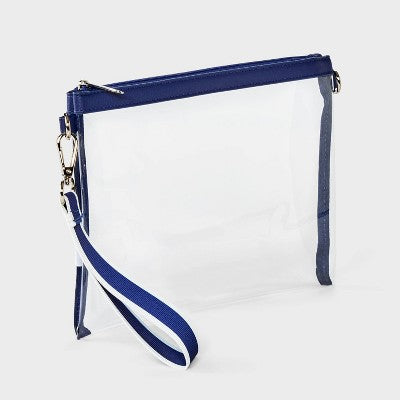 Game Day Clear Wristlet Clutch - Wild Fable Navy Blue