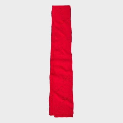 Bow Scarf - Wild Fable Red: Midweight Knit Oblong, Double-Layered, 80" x 6", Hand Wash, Line Dry