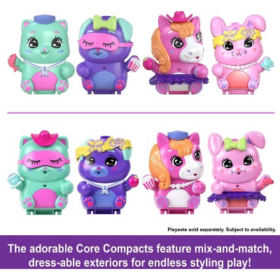 Polly Pocket Sleepover Puppy Compact Travel Toy Playset and Accessories - 10pc