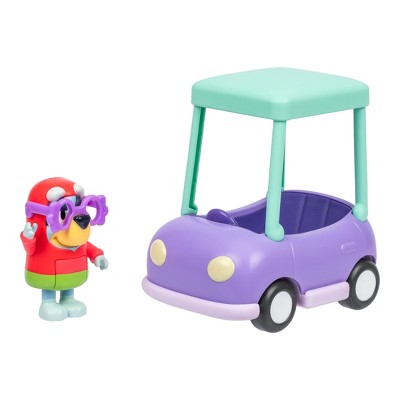 Bluey Granny Car & Janet Doll Playset - 2pk: Plastic Toy Set from BBC Series