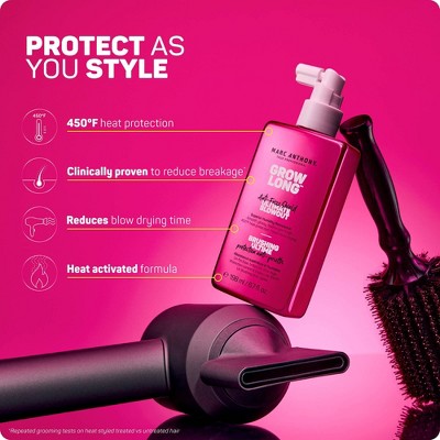 Marc Anthony Grow Long Anti-Frizz Ultimate Blowout Spray: Heat Protection, Smoothing, Shine Enhancing