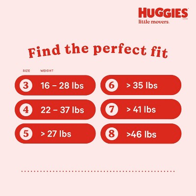 Huggies Little Movers Diapers - Size 6 - 108ct: 35+ lbs, Paraben-Free, Sulfate-Free, Non-Toxic, Wood Fluff Pulp