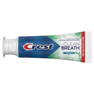 Crest Clean Breath Toothpaste - Spearmint - 2.5oz