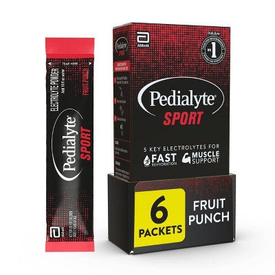 Pedialyte Sport Electrolyte Powder - Fruit Punch - 6ct/0.49 oz