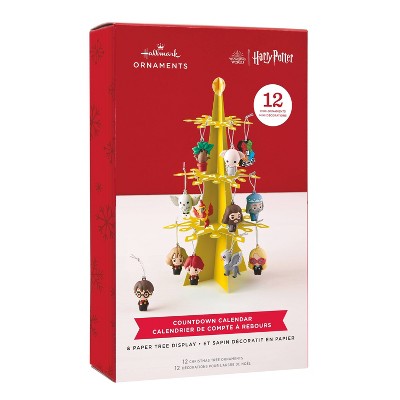 Hallmark 12pc Harry Potter Countdown Calendar Mini Christmas Tree Ornament Set