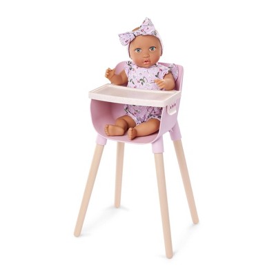 LullaBaby Baby Doll Pink High Chair with Accessories