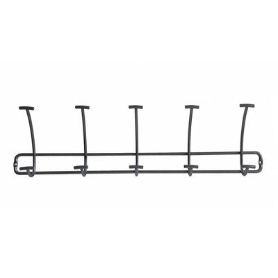 Bent Wire 5 Hooks Rail Black - Threshold: Wall Mounted Steel Hook Rack, Powder-Coated Finish, Decorative Coat Rack (LOCAL PICKUP ONLY)