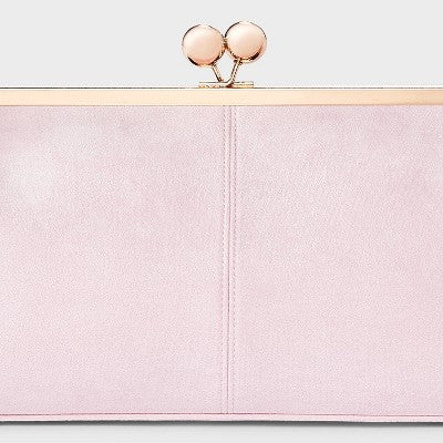 Suede Kiss Lock Clutch Bag - A New Day Light Pink