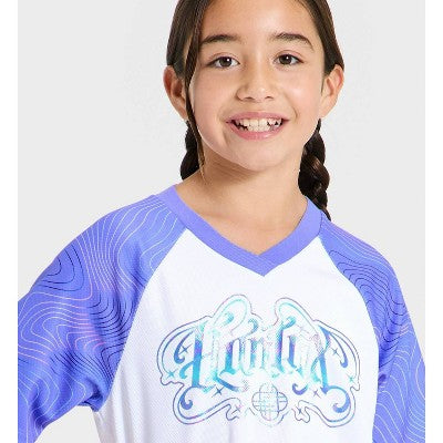 Girls' KPop Demon Hunters Short Sleeve Soccer Jersey - Purple M
