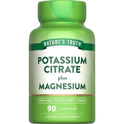 Nature's Truth Potassium Magnesium Citrate Capsules | 90 Count EXP:11/2026 AFTER