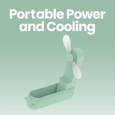 GEMS Handheld Power Bank Fan - Sage Green