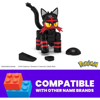 MEGA Pokemon Litten Building Toy Kit Poseable Action Figure 32pc