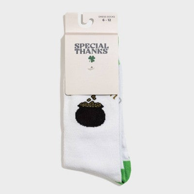 Men's Go For The Gold Crew Socks - White 6-12