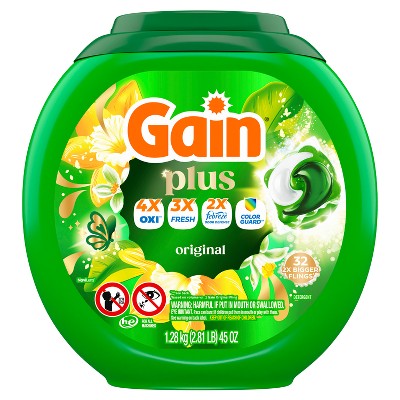 Gain Original Super Flings Plus Laundry Detergents - 32ct