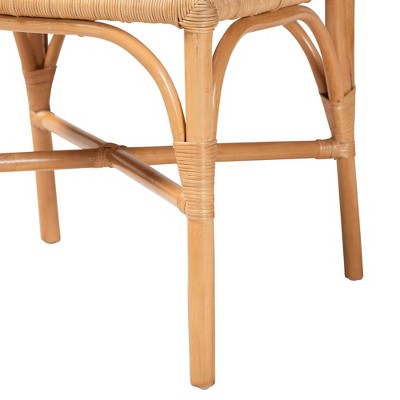 bali & pari Oxford Round Back Rattan Set of 2 Dining Chair Light Honey (LOCAL PICKUP ONLY)