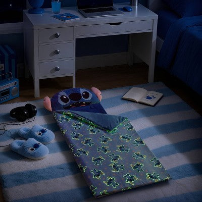Stitch Kids' Glow in the Dark Sleeping Bag Blue