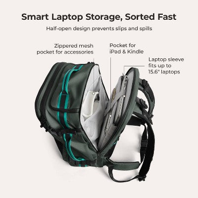 Bagsmart Blast Pro 40L Travel Backpack - Green