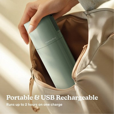 Homedics Portable Ultrasonic Humidifier with Night-Light and Aromatherapy Sage