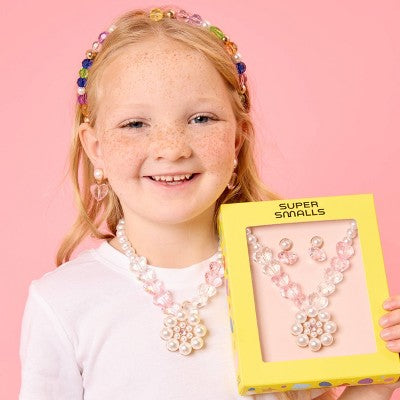 Super Smalls Pink Necklace and Earrings Set