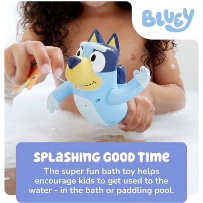 Tomy Swimming Bluey Bath Toy with Seahorse- Water Toy for Tub or Pool