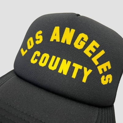 Mighty Fine Los Angeles County Trucker Hat - Black