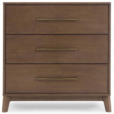 Delta Children Spencer 3 Drawer Dresser with Changing Top - Teak Brown (LOCAL PICKUP ONLY)