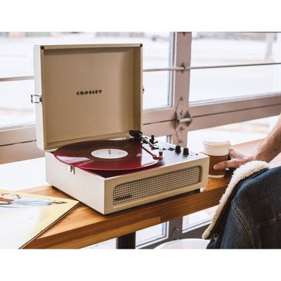 Crosley Voyager Bluetooth Vinyl Record Player - Dune: Belt Drive, Portable, 3-Speed