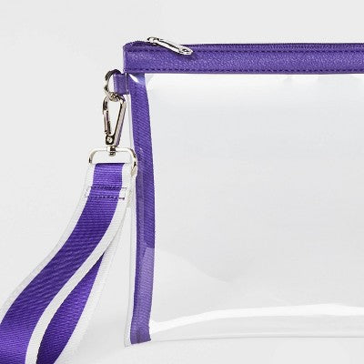 Game Day Clear Wristlet Clutch - Wild Fable Purple