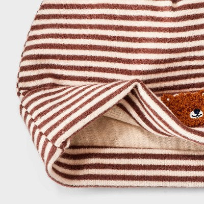 Baby Beanie - Cat & Jack Brown/Cream 0-6M