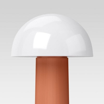 Portable Cordless Mushroom Table Lamp with Rechargeable Battery (Includes LED Light Bulb) Cosmic Rust- Room Essentials