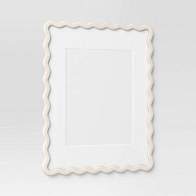 16"x20" Matted to 11"x14" Wavy Picture Frame White - Room Essentials
