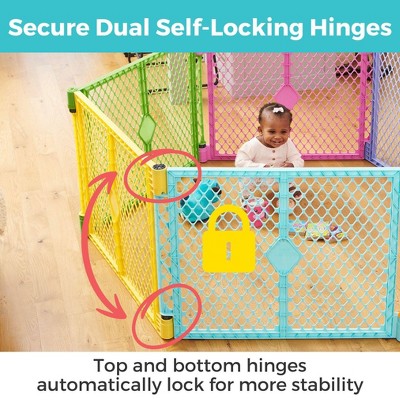 Toddleroo by North States Superyard Colorplay 6 Panel Freestanding Baby Playard - Bright (LOCAL PICKUP ONLY)
