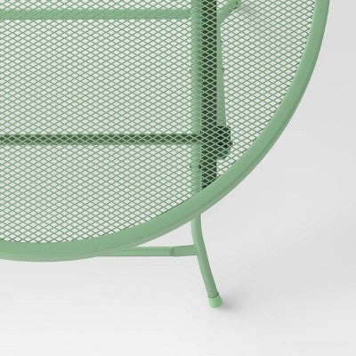 32" Metal Mesh Round Patio Bistro Table Green - Room Essentials (LOCAL PICKUP ONLY)