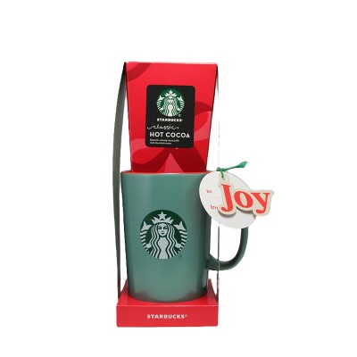 Starbucks Logo Green Tall Mug with Two Classic Cocoa Gift Set - 2oz/3pc