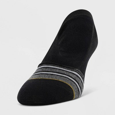 All Pro Women's 6pk Sport Liner Socks - White/Black/Gray 4-10: Moisture Wicking, Hidden Gel Heel Grip