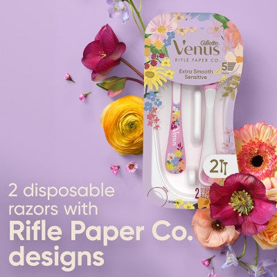 Rifle Paper Co. + Venus Women's Disposable Razors - 2ct