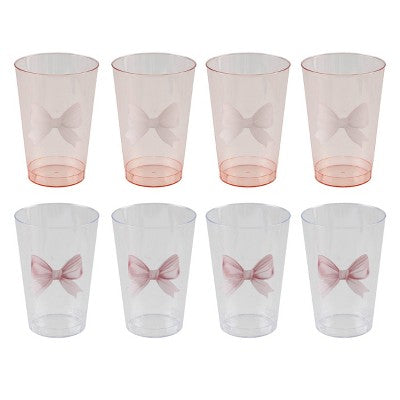 Cook With Color 8pk Disposable Cups Pink Bows