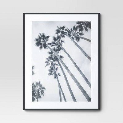 22"x28" Matted to 18"x24" Elevated Aluminum Poster Frame Black - Threshold: Modern Wall Decor Rectangle Shape (LOCAL PICKUP ONLY)