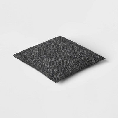 18"x18" Outdoor Square Decorative Pillow Cover Charcoal Gray - Threshold