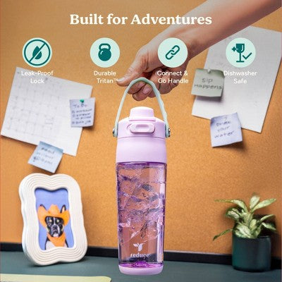 Reduce 24oz Aura Tritan Water Bottle Dark Green: Leakproof, Dishwasher-Safe, Portable Drinkware for All Ages